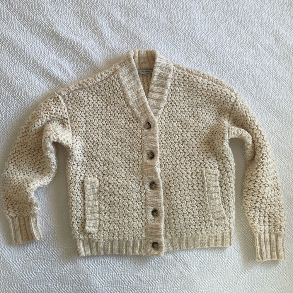 Madewell Cream Knit Cardigan